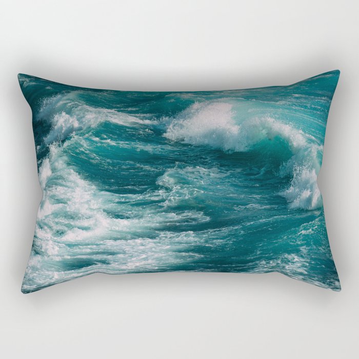 Ocean Waves Rectangular Pillow Gallery Image 1