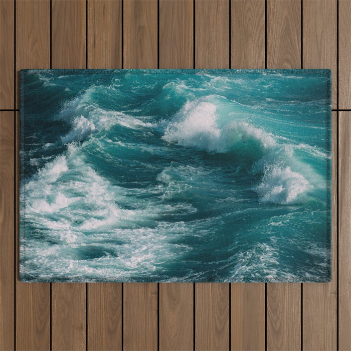 Ocean Waves Outdoor Rug Gallery Image 1