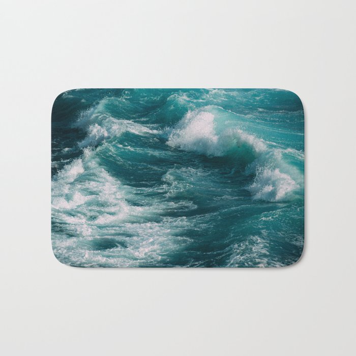 Ocean Waves Bath Mat Gallery Image 1