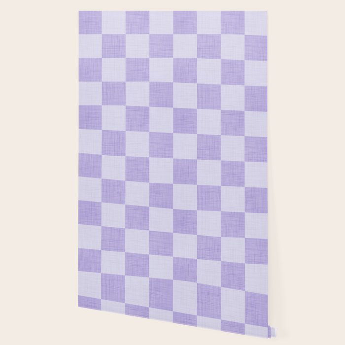 Linen Check Pattern - Lavender Wallpaper Gallery Image 2