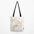 Marble Natural Stone Grey Veining Quartz Tote Bag Gallery Image 2