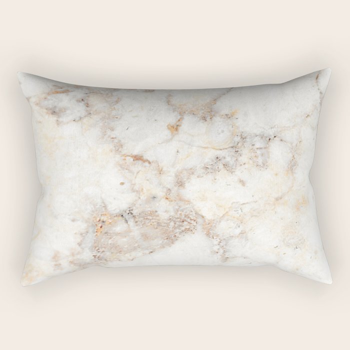 Marble Natural Stone Grey Veining Quartz Rectangular Pillow Gallery Image 1
