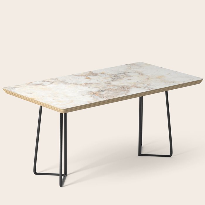 Marble Natural Stone Grey Veining Quartz Coffee Table Gallery Image 1