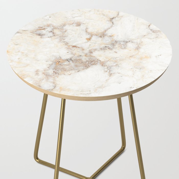 Marble Natural Stone Grey Veining Quartz Side Table Gallery Image 2