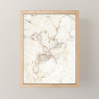 Marble Natural Stone Grey Veining Quartz Mini Art Print Gallery Image 1