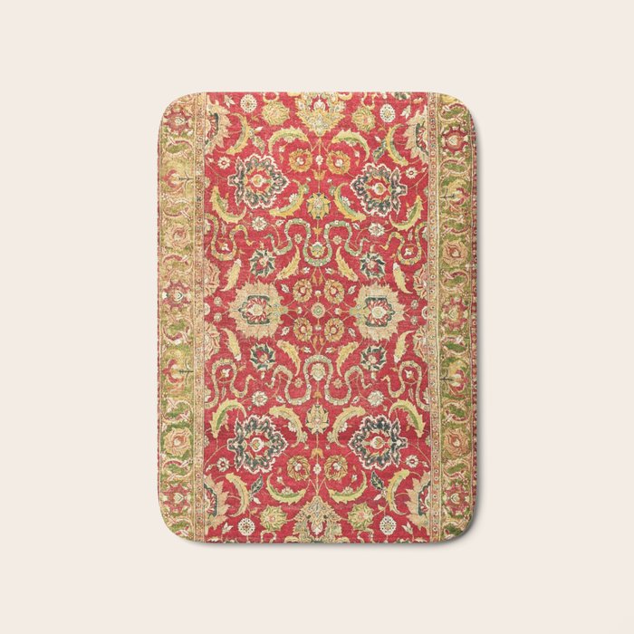 Isphahan Antique Central Persian Rug Print Bath Mat Gallery Image 1