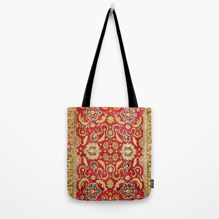 Isphahan Antique Central Persian Rug Print Tote Bag Gallery Image 2