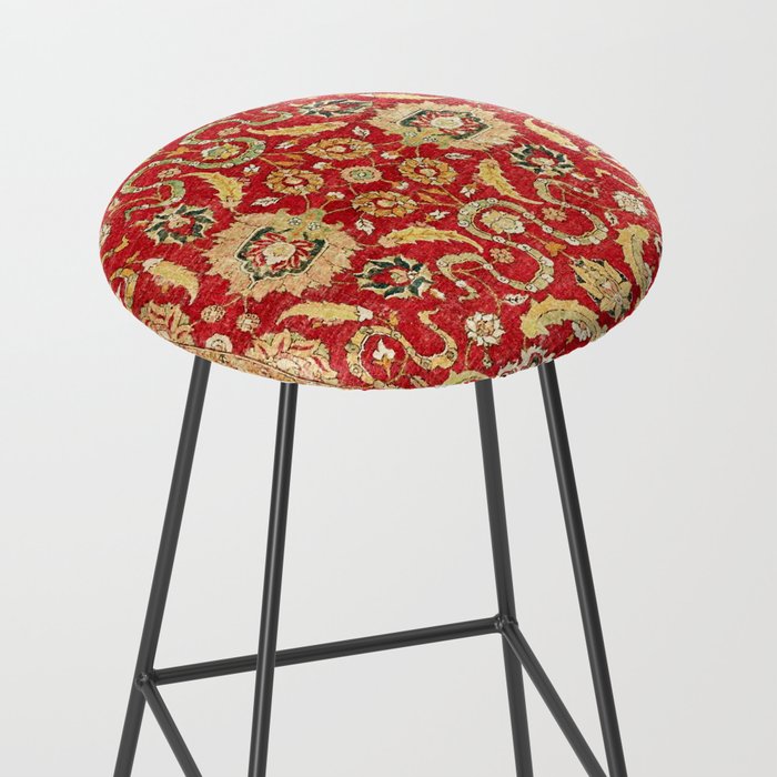 Isphahan Antique Central Persian Rug Print Stool Gallery Image 2