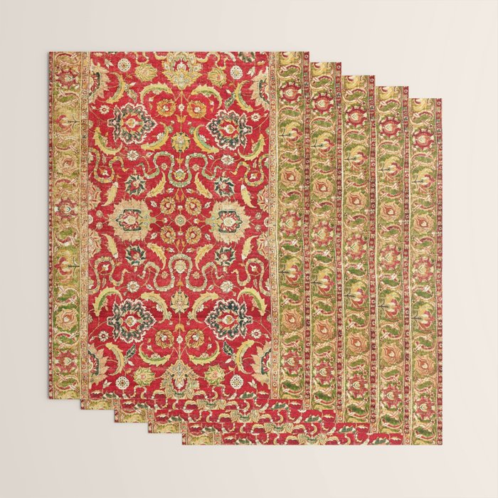 Isphahan Antique Central Persian Rug Print Wrapping Paper Gallery Image 3