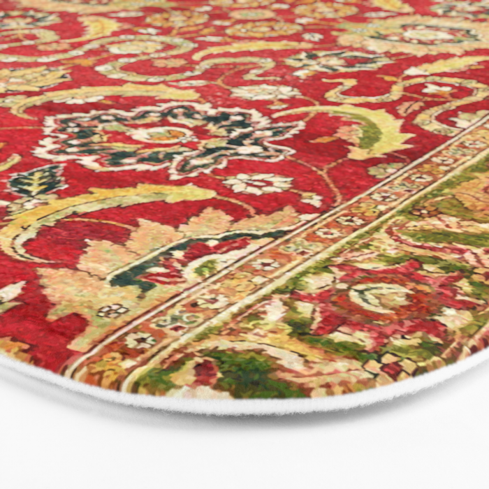 Isphahan Antique Central Persian Rug Print Bath Mat Gallery Image 3