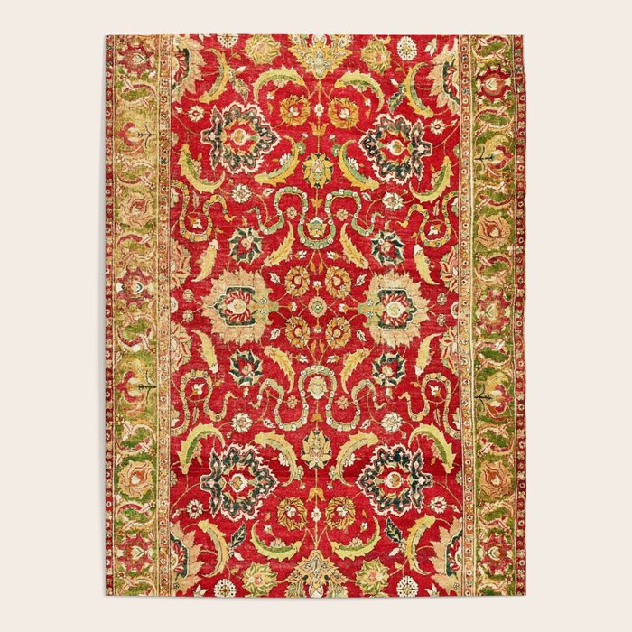 Isphahan Antique Central Persian Rug Print Poster Gallery Image 1