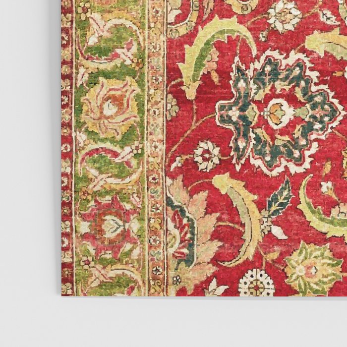 Isphahan Antique Central Persian Rug Print Poster Gallery Image 3
