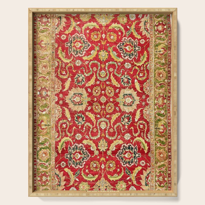 Isphahan Antique Central Persian Rug Print Serving Tray Gallery Image 1