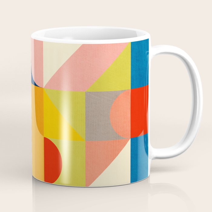 Bold Colorful Geometric Design Bright Vibrant Artwork Coffee Mug Gallery Image 1