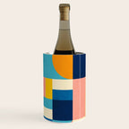 Bold Colorful Geometric Design Bright Vibrant Artwork Wine Chiller Gallery Image 2