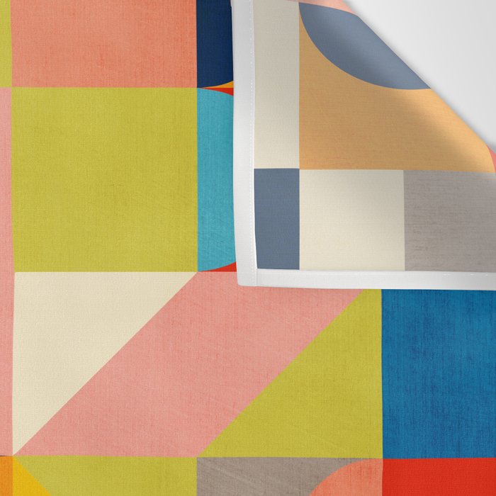 Bold Colorful Geometric Design Bright Vibrant Artwork Wall Tapestry Gallery Image 3
