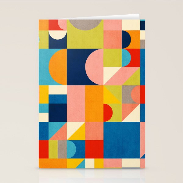 Bold Colorful Geometric Design Bright Vibrant Artwork Stationery Card Gallery Image 2