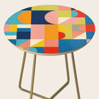 Bold Colorful Geometric Design Bright Vibrant Artwork Side Table Gallery Image 2