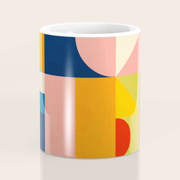 Bold Colorful Geometric Design Bright Vibrant Artwork Coffee Mug Gallery Image 4