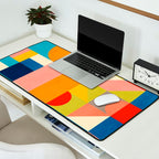 Bold Colorful Geometric Design Bright Vibrant Artwork Desk Mat Gallery Image 2