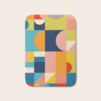 Bold Colorful Geometric Design Bright Vibrant Artwork Bath Mat Gallery Image 1