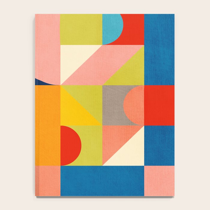 Bold Colorful Geometric Design Bright Vibrant Artwork Notebook Gallery Image 4