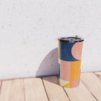 Bold Colorful Geometric Design Bright Vibrant Artwork Travel Mug Gallery Image 4