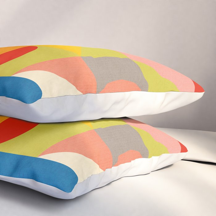 Bold Colorful Geometric Design Bright Vibrant Artwork Pillow Sham Gallery Image 3
