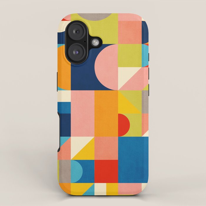 Bold Colorful Geometric Design Bright Vibrant Artwork iPhone Case Gallery Image 1