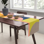 Bold Colorful Geometric Design Bright Vibrant Artwork Table Runner Gallery Image 2