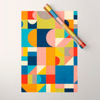 Bold Colorful Geometric Design Bright Vibrant Artwork Wrapping Paper Gallery Image 1