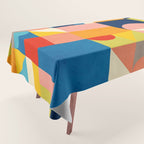 Bold Colorful Geometric Design Bright Vibrant Artwork Tablecloth Gallery Image 1