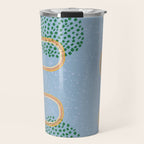 Abstract Fields in Blue-Grey & Green Travel Mug Gallery Image 1