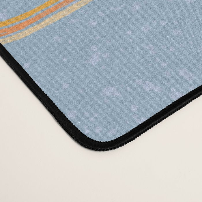 Abstract Fields in Blue-Grey & Green Desk Mat Gallery Image 4