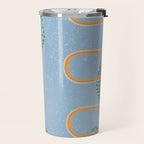 Abstract Fields in Blue-Grey & Green Travel Mug Gallery Image 2