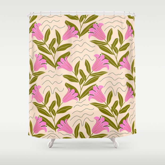 Tulip - Floral Pattern  Shower Curtain Gallery Image 1