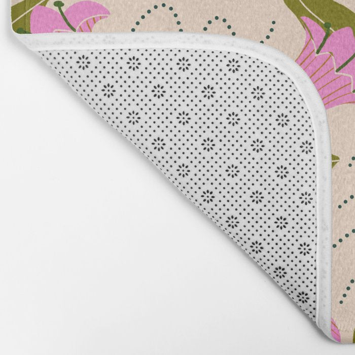 Tulip - Floral Pattern  Bath Mat Gallery Image 2