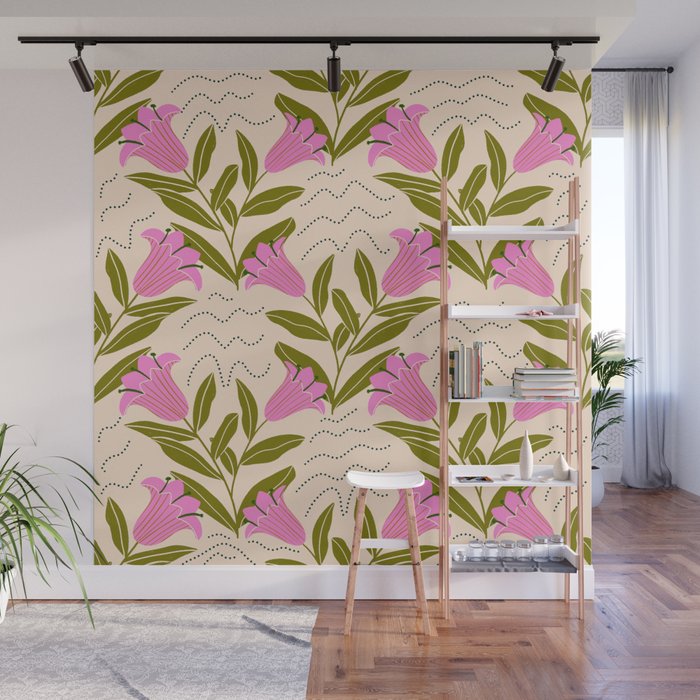 Tulip - Floral Pattern  Wall Mural Gallery Image 1