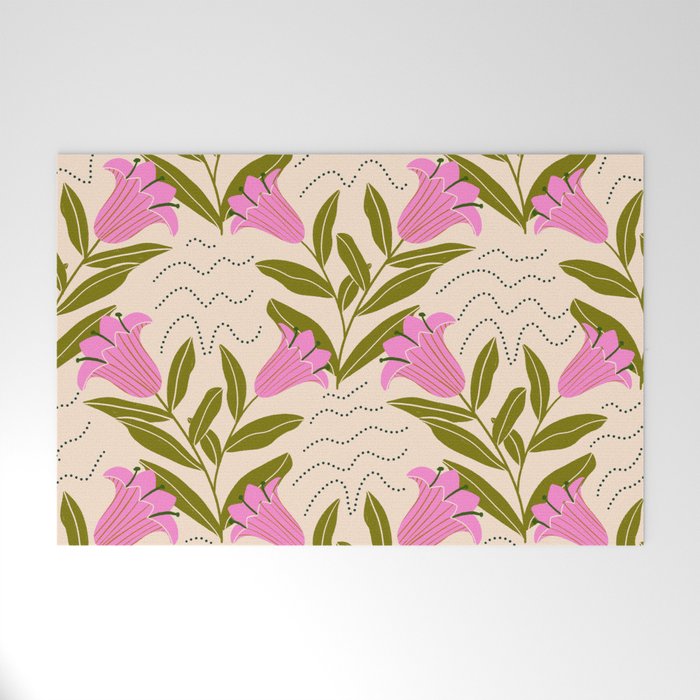 Tulip - Floral Pattern  Welcome Mat Gallery Image 1