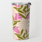 Tulip - Floral Pattern  Travel Mug Gallery Image 2