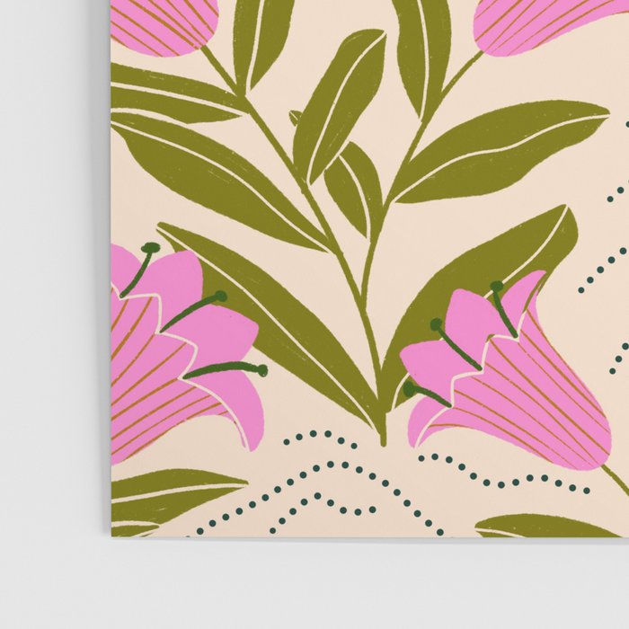 Tulip - Floral Pattern  Poster Gallery Image 3