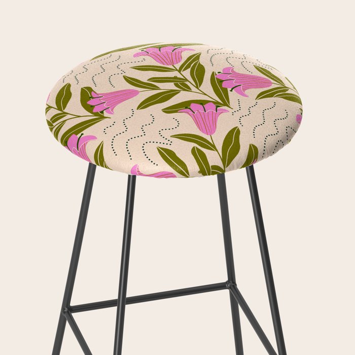Tulip - Floral Pattern  Stool Gallery Image 2