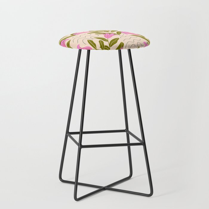 Tulip - Floral Pattern  Stool Gallery Image 1