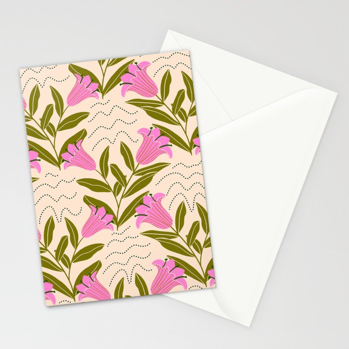 Tulip - Floral Pattern  Stationery Card Gallery Image 2