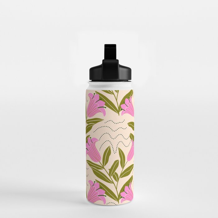 Tulip - Floral Pattern  Water Bottle Gallery Image 2