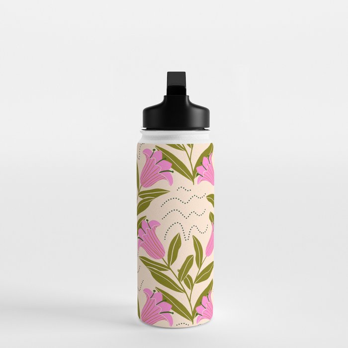 Tulip - Floral Pattern  Water Bottle Gallery Image 3