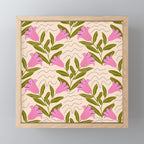 Tulip - Floral Pattern  Mini Art Print Gallery Image 1