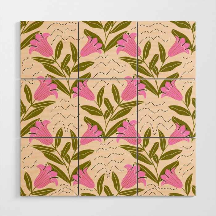 Tulip - Floral Pattern  Wood Wall Art Gallery Image 1