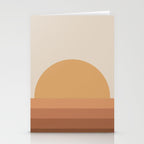 Minimal Retro Sunset Sunrise - Neutral Desert Orange Stationery Card Gallery Image 2