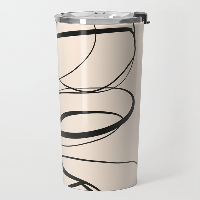 Abstract line art 48a Travel Mug Gallery Image 2